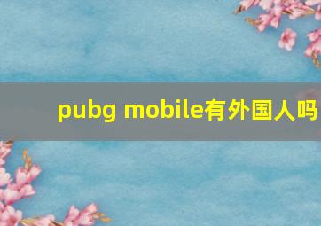 pubg mobile有外国人吗